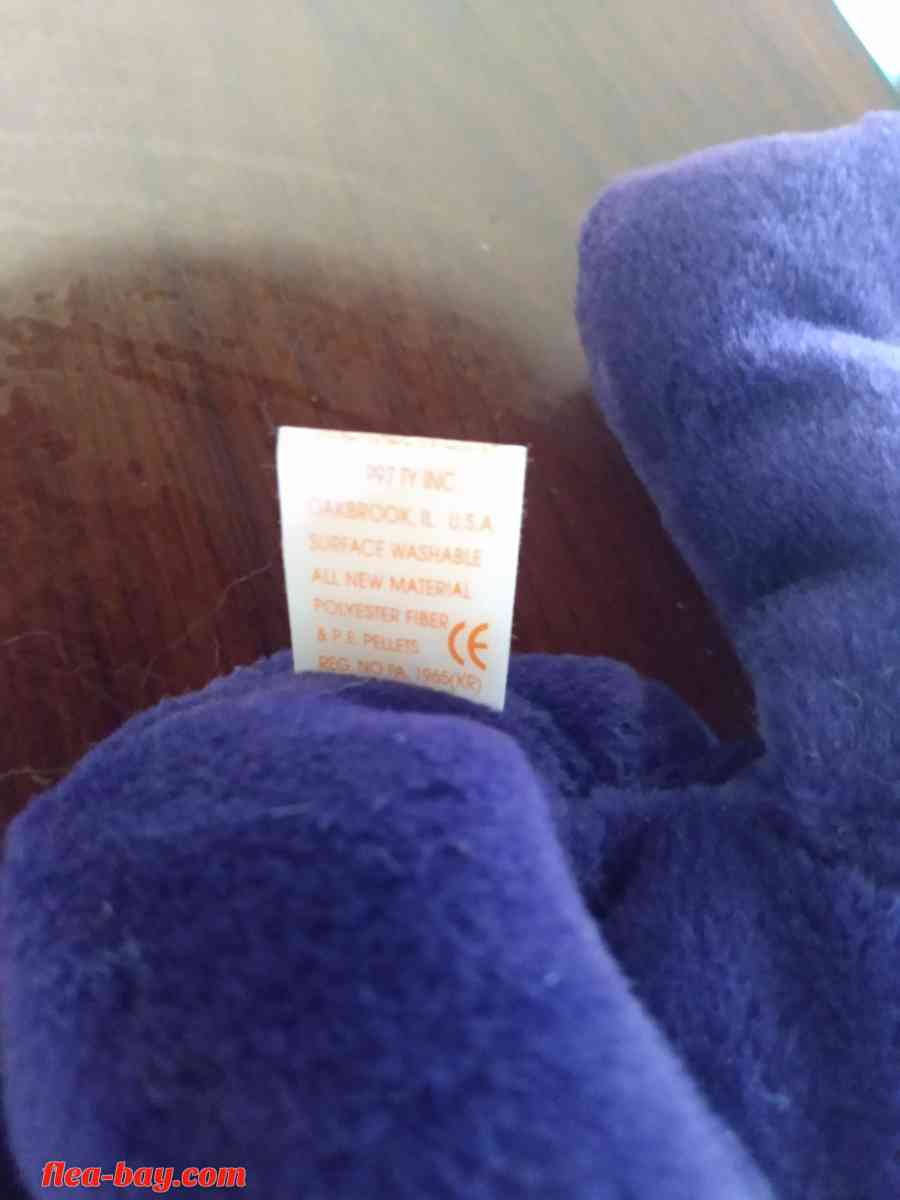 Princess Diana Beanie Baby Bear 1997 Original Made In China - Wahpeton, North Dakota - FleaMarketBay