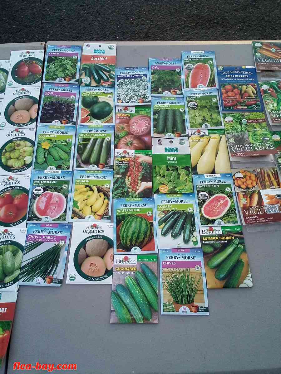 25 pk.VEGETABLES HERBS FRUITS AND FLOWERS SEEDS - Fair Oaks, California - FleaMarketBay