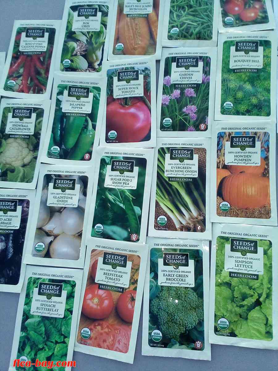 25 pk.VEGETABLES HERBS FRUITS AND FLOWERS SEEDS - Fair Oaks, California - FleaMarketBay