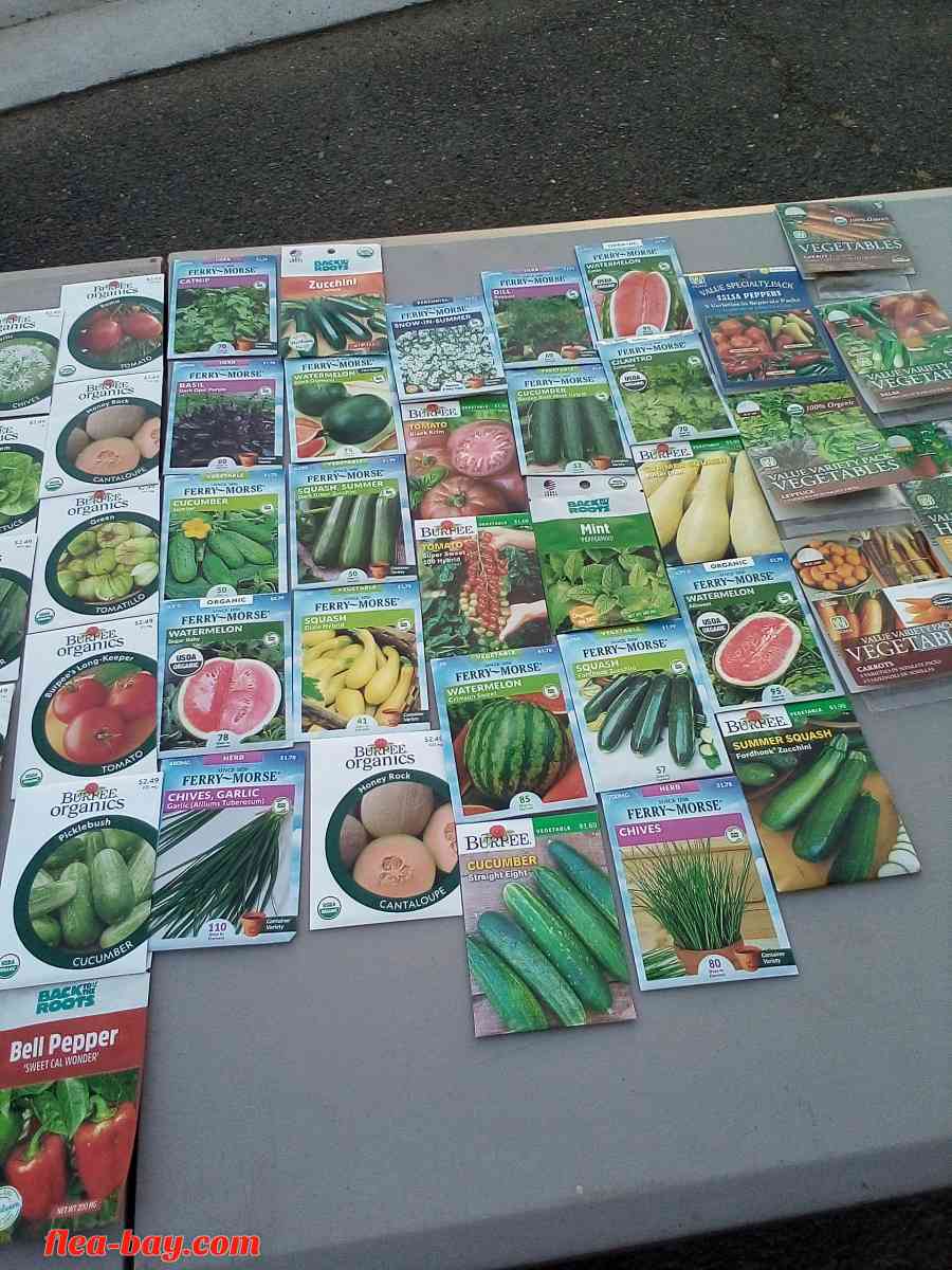 25 pk.VEGETABLES HERBS FRUITS AND FLOWERS SEEDS - Fair Oaks, California - FleaMarketBay