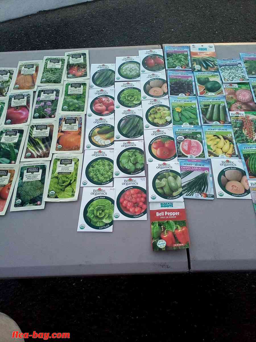 25 pk.VEGETABLES HERBS FRUITS AND FLOWERS SEEDS - Fair Oaks, California - FleaMarketBay