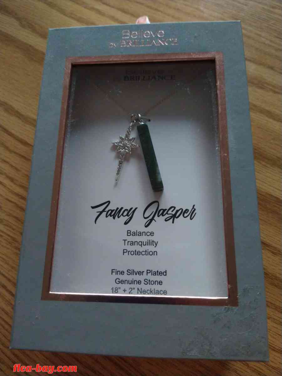 Believe by brilliance fancy Jasper necklace new never worn