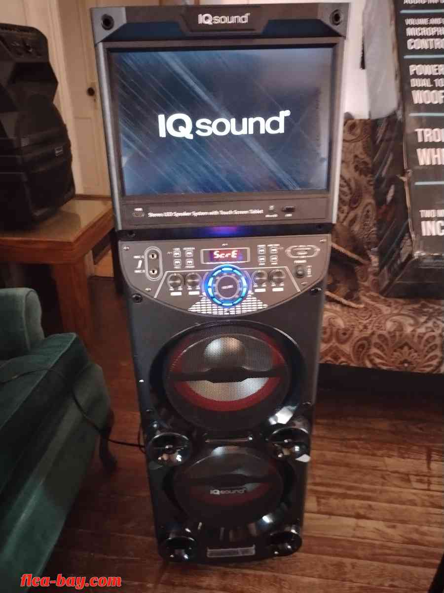 (DOLPHIN KARAOKE BLUETOOTH 2X10" WOOFER TOUCH SCREEN SPEAKER - El Paso, Texas - FleaMarketBay