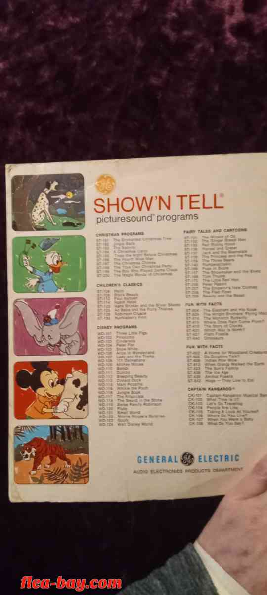Walt Disney show and tell record and picture movie with song - Gallipolis, Ohio - FleaMarketBay