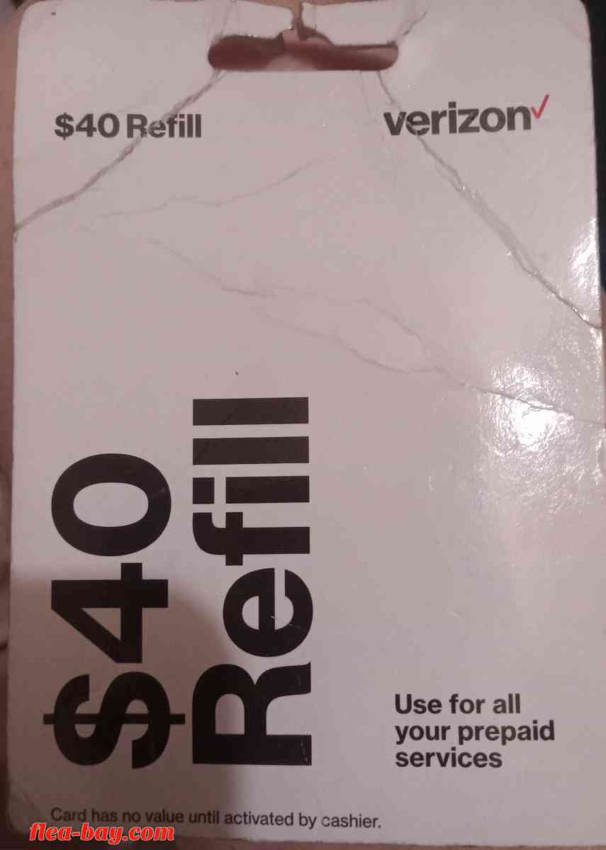 $40 Verizon Refill card - Baltimore, Maryland - FleaMarketBay