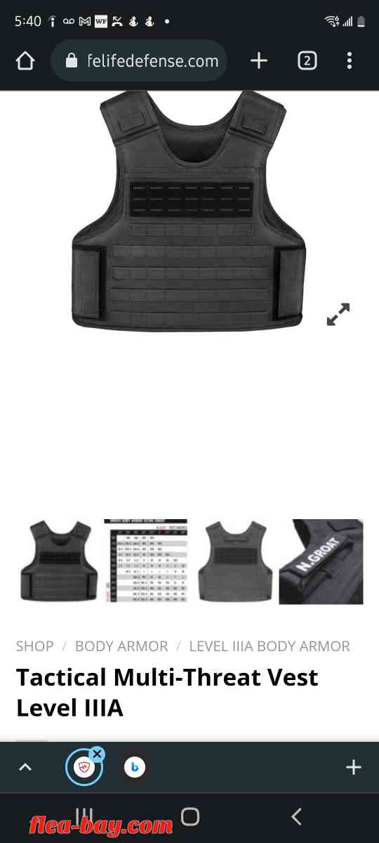 bulletproof vest - Phoenix, Arizona - FleaMarketBay