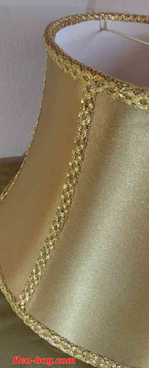 Nice, Custom, Gold Satin Lampshade. 12"x 14", great shape - Long Beach, California - FleaMarketBay