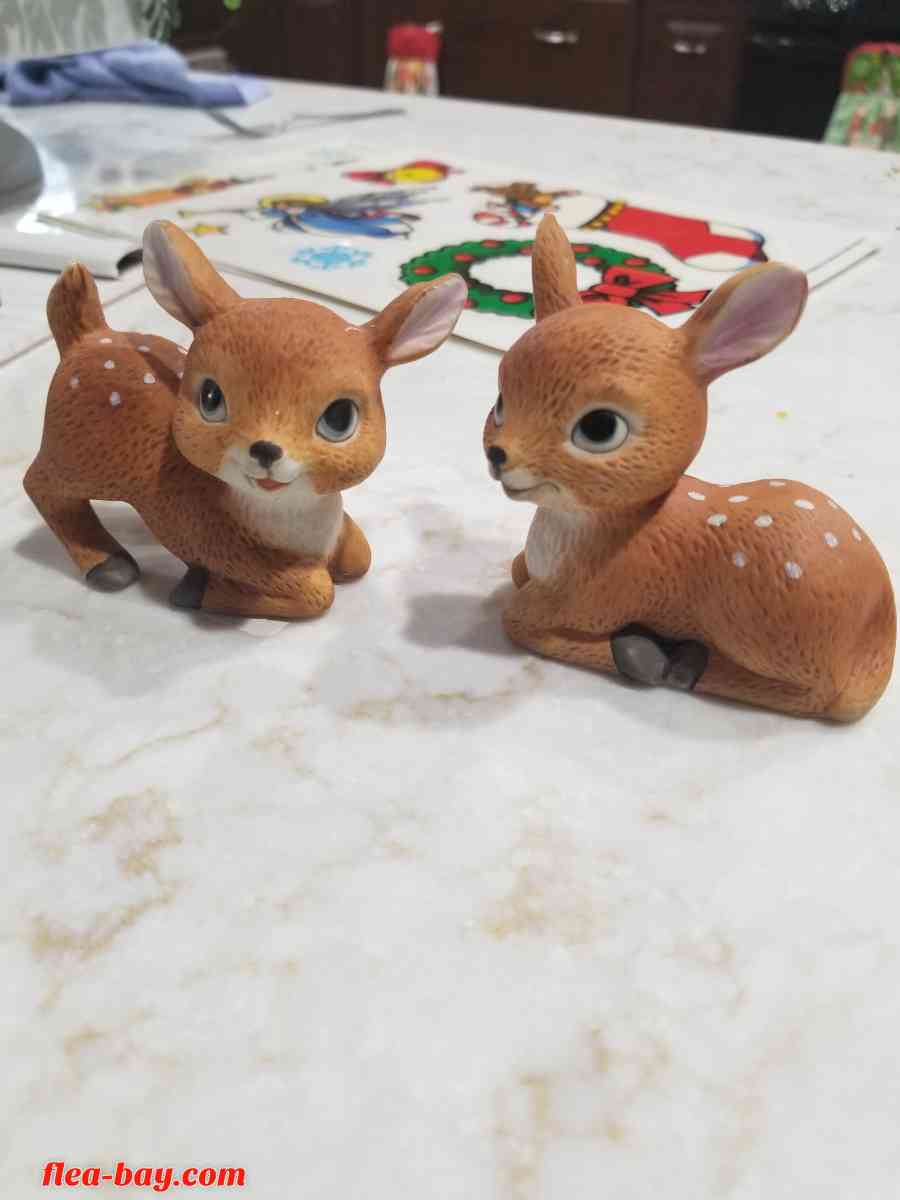 Vintage Homco Baby Deer Figures Home Decor Decoration