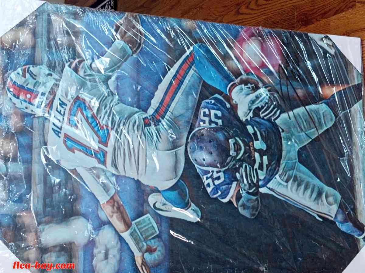 Josh Allen sign autographed picture 24 x 36 plastic cover - Lawrenceville, Georgia - FleaMarketBay