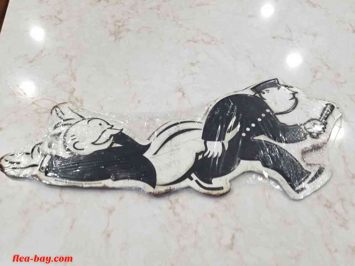 Vintage 2015 Metal Monopoly Sign Hasbro Wall hanging