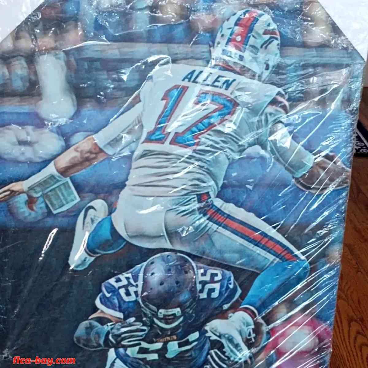 Josh Allen sign autographed picture 24 x 36 plastic cover - Lawrenceville, Georgia - FleaMarketBay