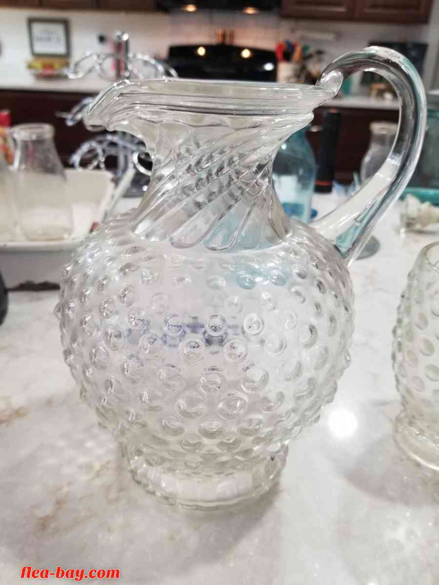 Vintage Tiara Indian Glass Pitcher and 3 Glasses Local Only - Hobart, Indiana - FleaMarketBay