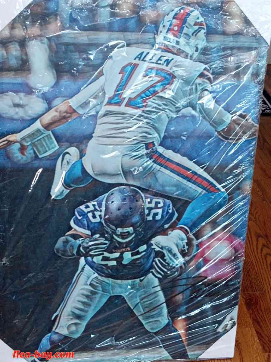Josh Allen sign autographed picture 24 x 36 plastic cover - Lawrenceville, Georgia - FleaMarketBay