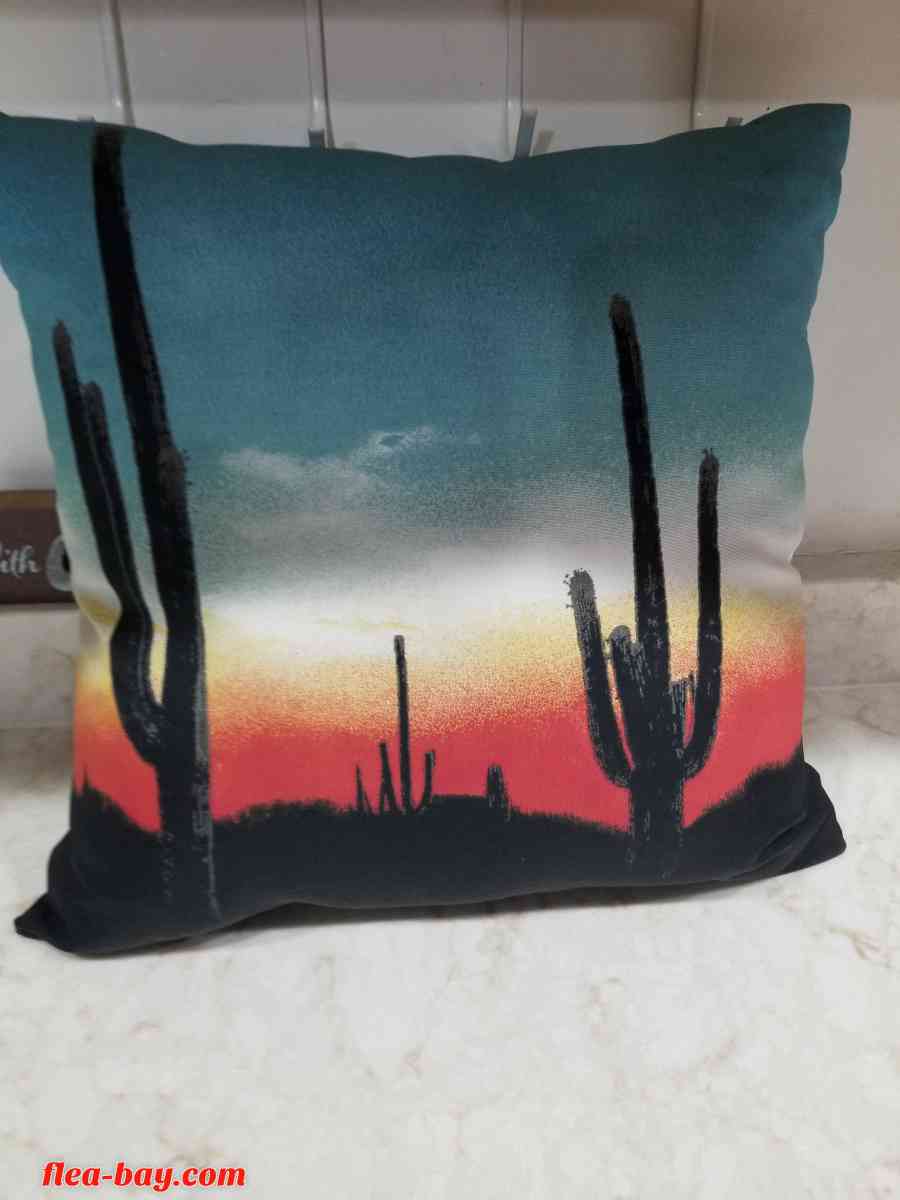 Western Style Throw Pillow 15" x 15" Home Decor FREE SHIPPIN - Hobart, Indiana - FleaMarketBay