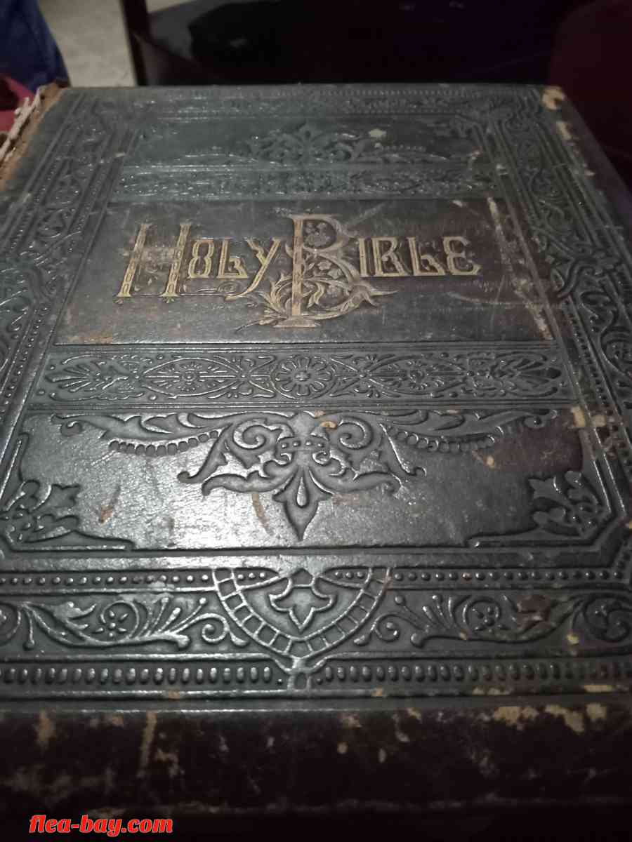 light of the world family holy Bible picture editing 1884 - Logansport, Louisiana - FleaMarketBay