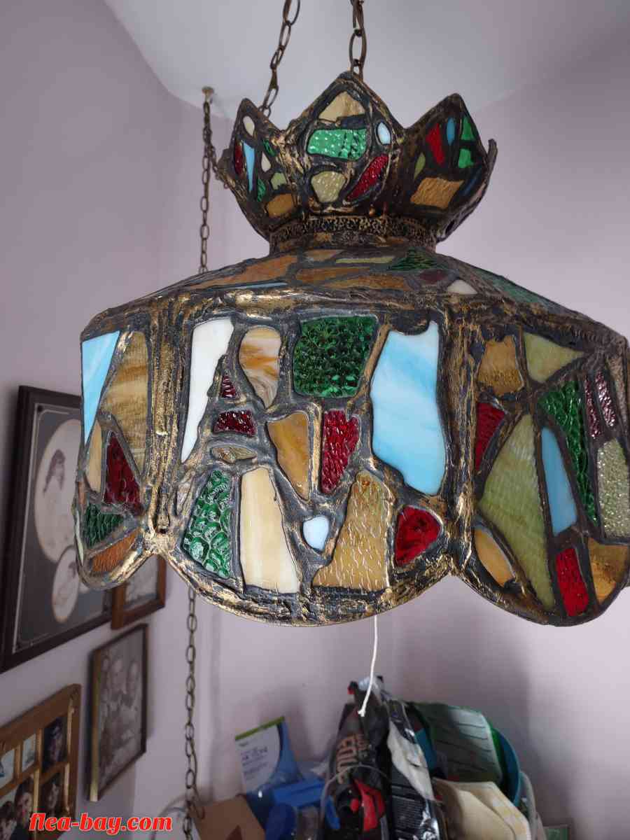 vintage tiffany style hanging light - Paramus, New Jersey - FleaMarketBay