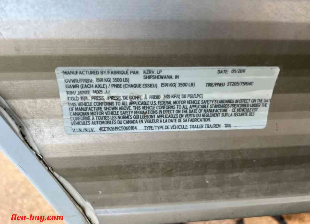 2012 k-z sportsman 16ft toy hauler rv camper - Colorado Springs, Colorado - FleaMarketBay