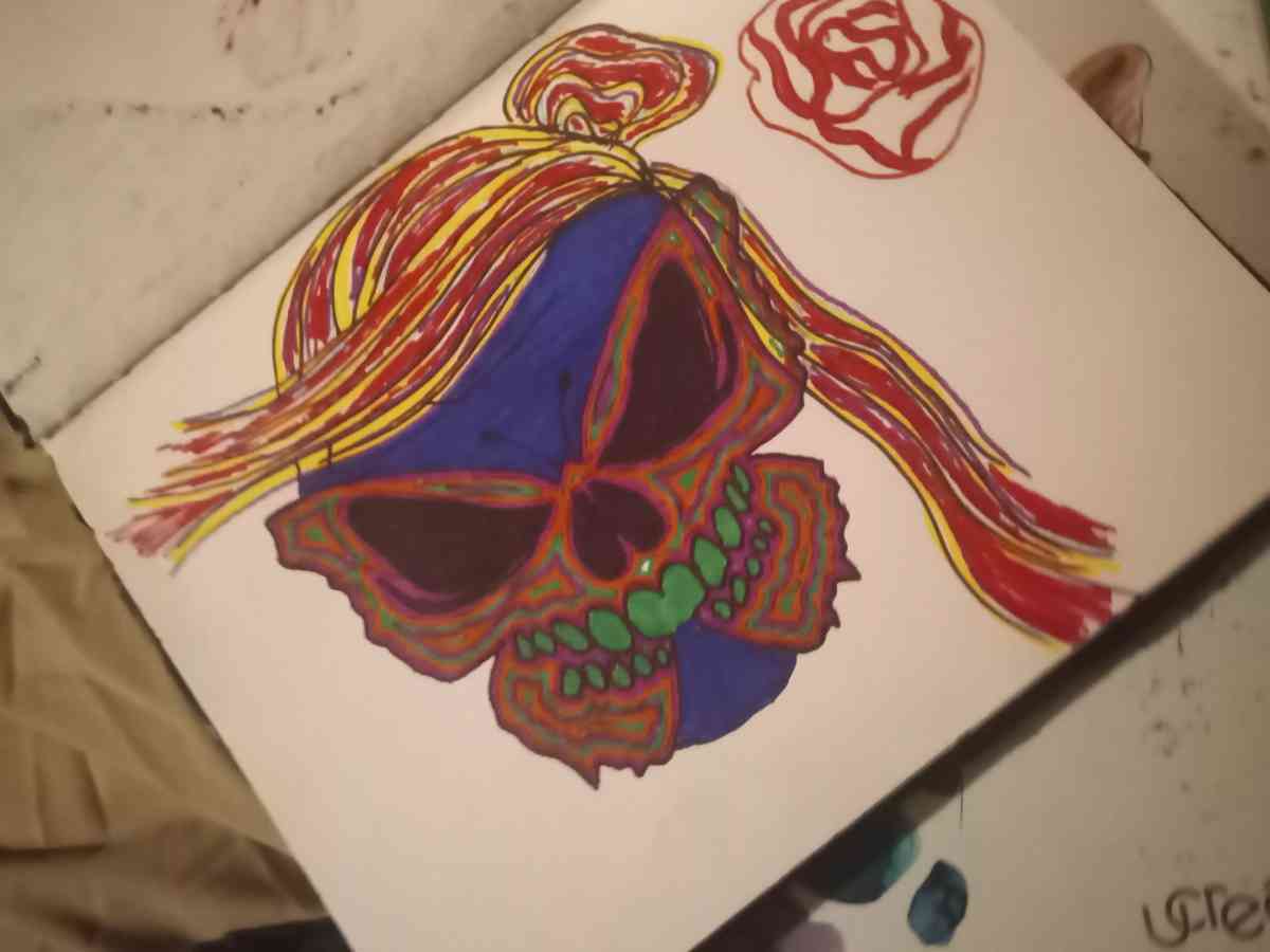 Butterfly skull face - Howard City, Michigan