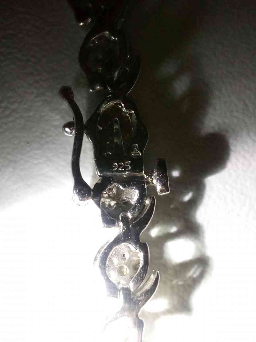 925 Sterling Silver Diamond Bracelet - Mc Minnville, Tennessee - FleaMarketBay