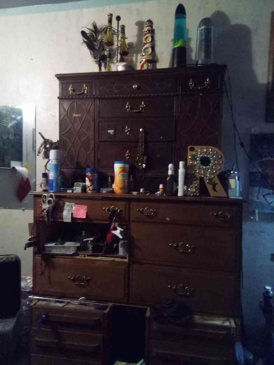 dressers cabinets tables jackets nicknacs shoes purses pictu