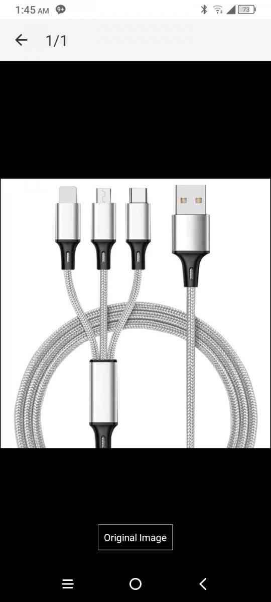 3in1 nylon tangle free USB charging cable - Bessemer, Alabama - FleaMarketBay