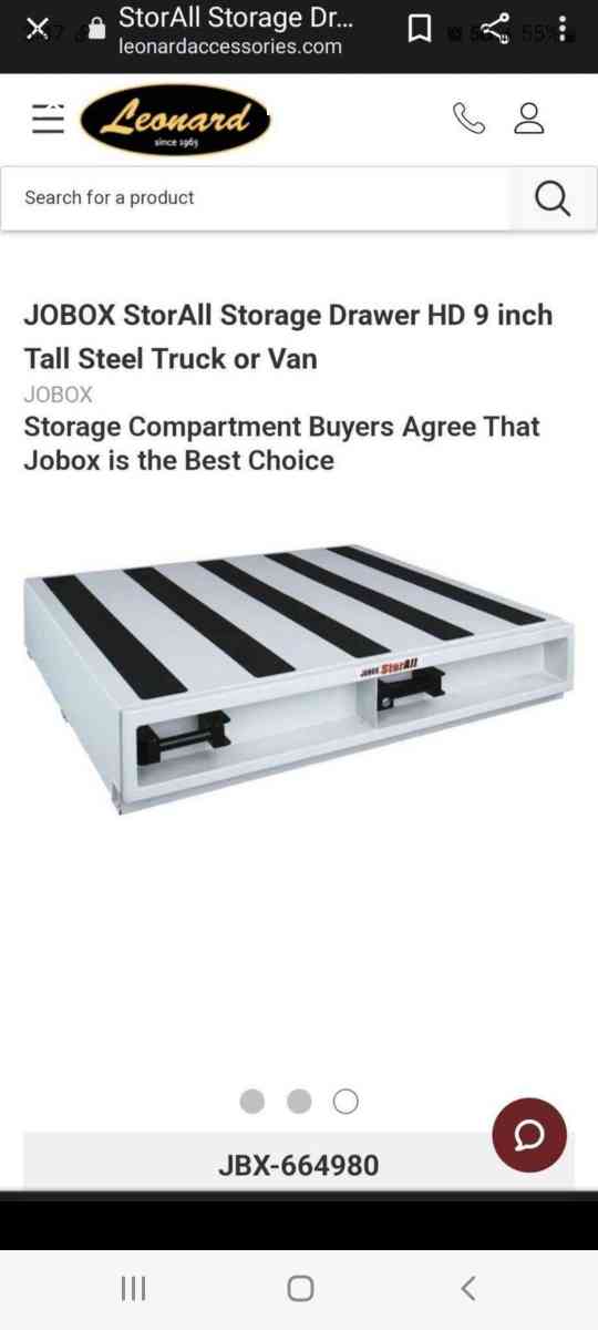 Steel Jobox storall drawer HD 9 inch tall for truck or van - York, Pennsylvania - FleaMarketBay