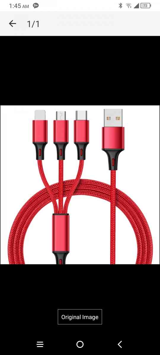 3in1 nylon tangle free USB charging cable - Bessemer, Alabama - FleaMarketBay