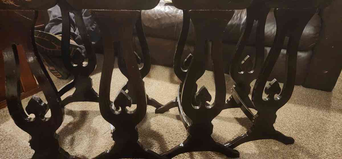 1910 lacquered nesting tables with gold inlay - Vancouver, Washington - FleaMarketBay