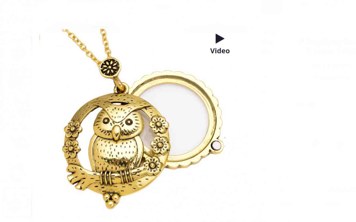 Adorable Owl magnifying glass necklace, 30" - Myrtle Beach, South Carolina - FleaMarketBay