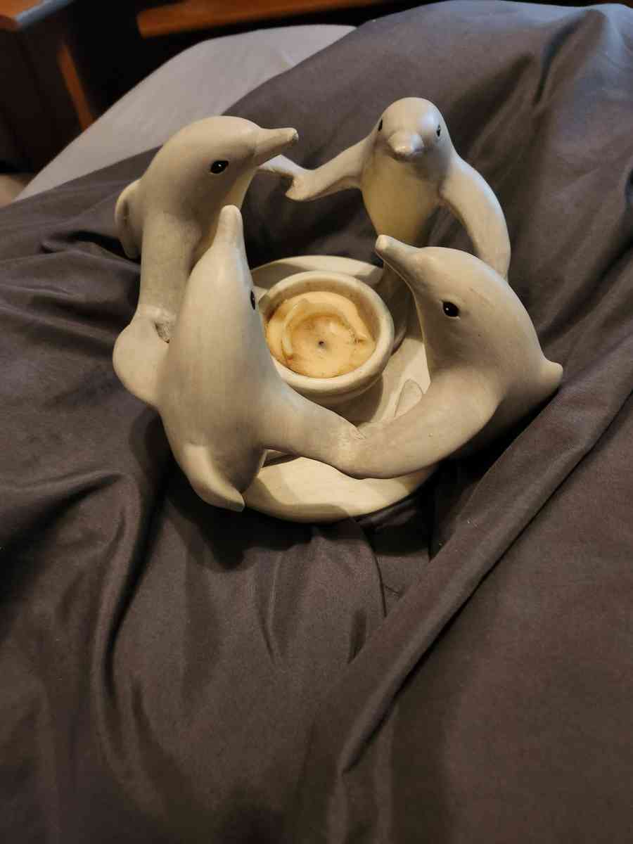 dolphin tealight holder hand crafted - Clinton, Iowa