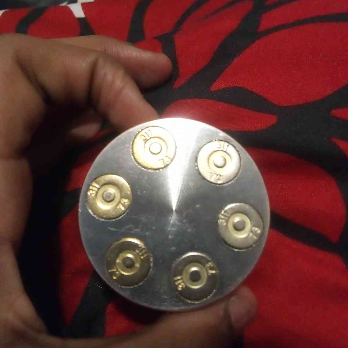 Universal Zink Hand Grinder, Revolver Collection, Silver 2.0 - Elmira, New York - FleaMarketBay