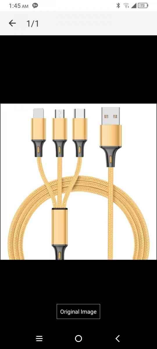 3in1 nylon tangle free USB charging cable - Bessemer, Alabama - FleaMarketBay