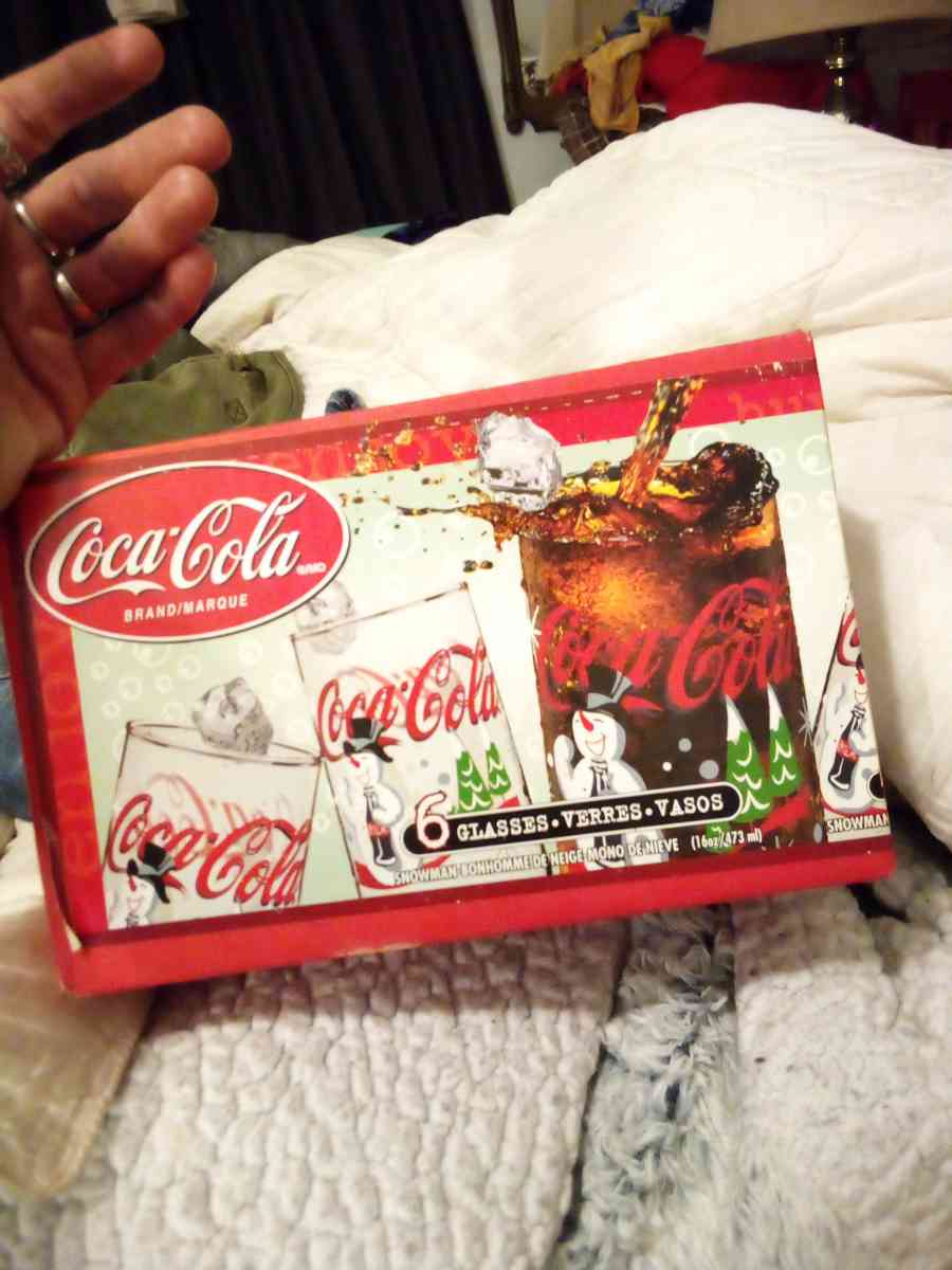 1999 cocacola Xmas glasses set of 6 - Canton, Ohio