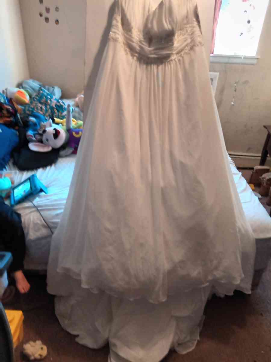 Davids bridal wedding dress/vail set - Somers Point, New Jersey - FleaMarketBay