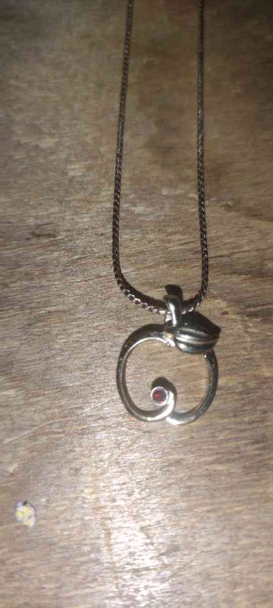 Tiny red crystal apple pendant on gold chain retails 106 - Piedmont, South Carolina