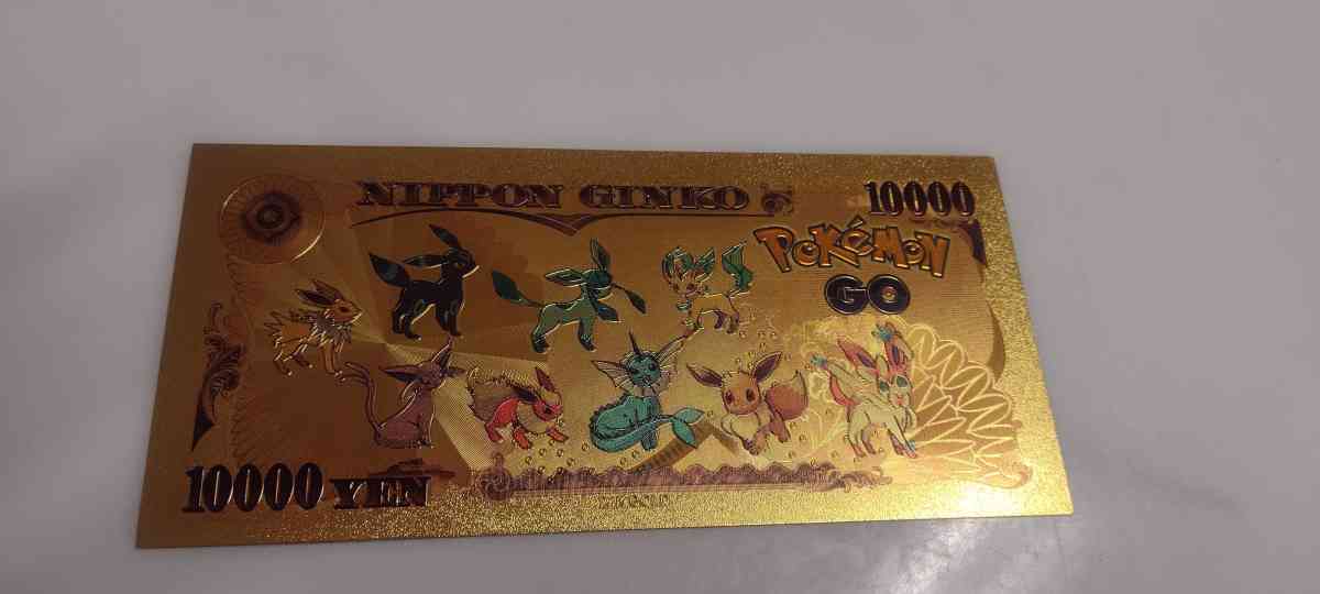 Pokemon 24k gold 10000 yen note - Chandler, Arizona - FleaMarketBay
