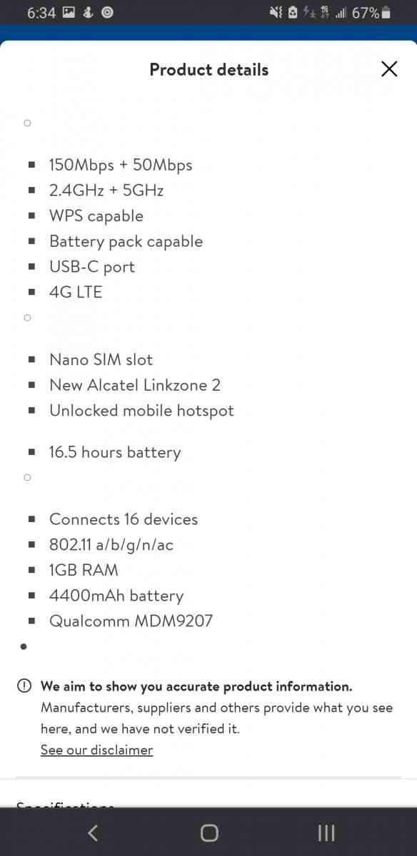 Amazon Echo Dot and Alcatel Link Zone 2 Mobile Hotspot - Fremont, Ohio - FleaMarketBay