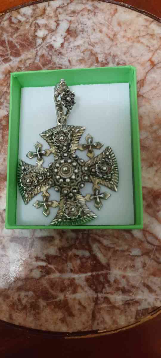 vintage Sterling silver cross - Adams, New York - FleaMarketBay