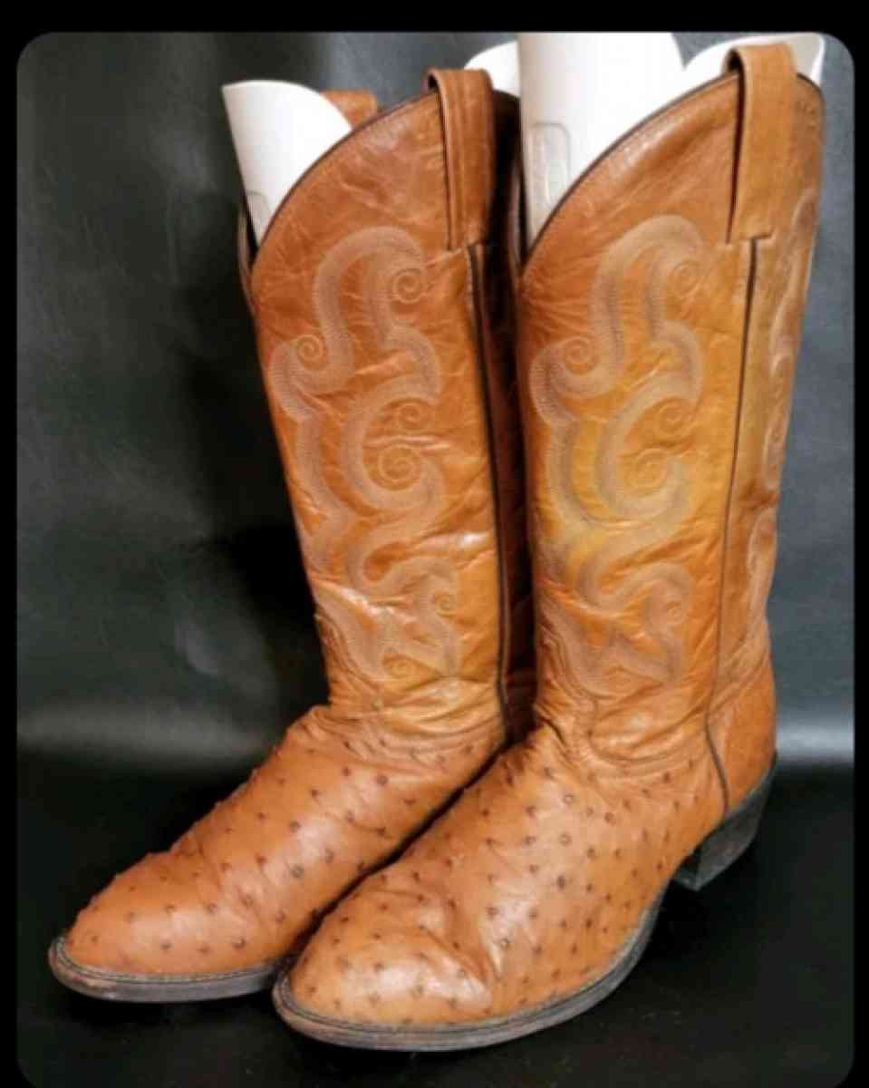 Tony Lama Full Quill Ostrich Mens Boot Made in USA size 95EE - Mountain Home, Idaho - FleaMarketBay