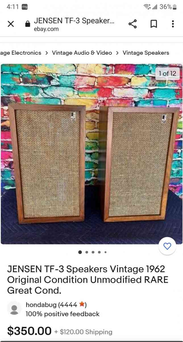 vintage Jensen speakers and are in excellent condition - Agency, Missouri - FleaMarketBay