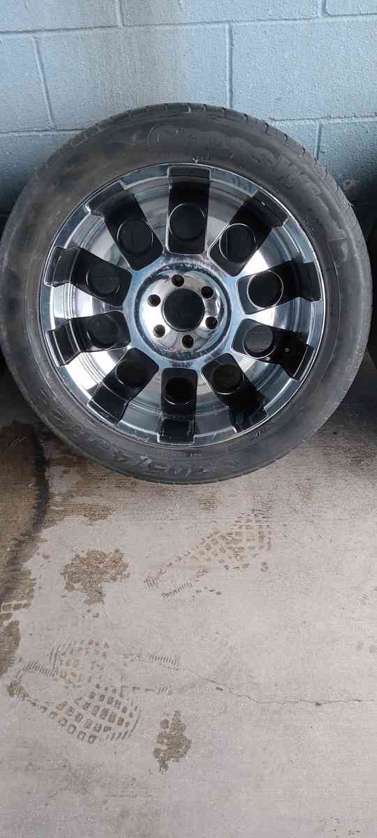 six lug 22 inch chromolly wheels and tires - Tucson, Arizona - FleaMarketBay