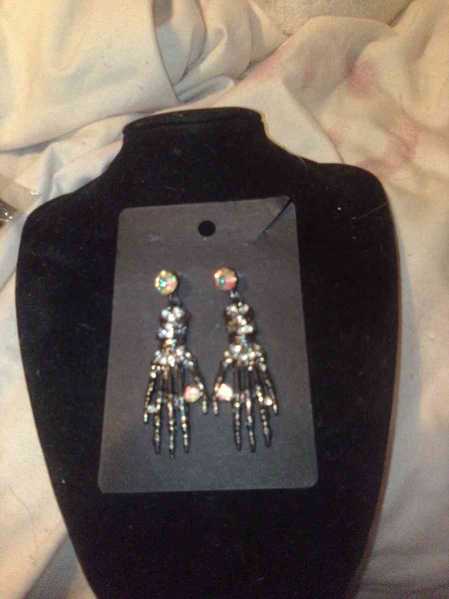 Halloween hand earrings - Marengo, Indiana
