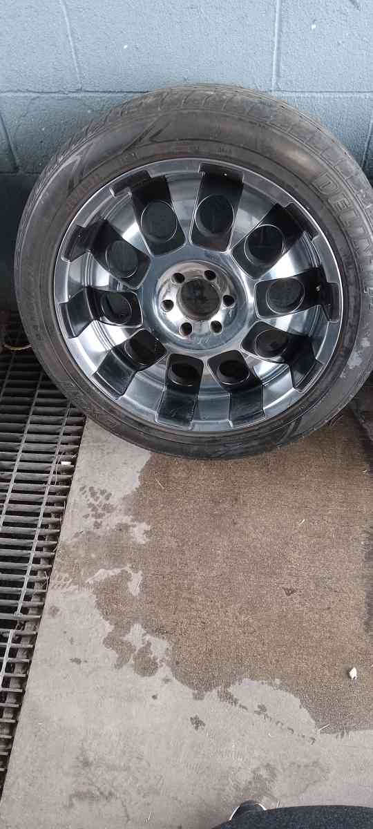 six lug 22 inch chromolly wheels and tires - Tucson, Arizona - FleaMarketBay