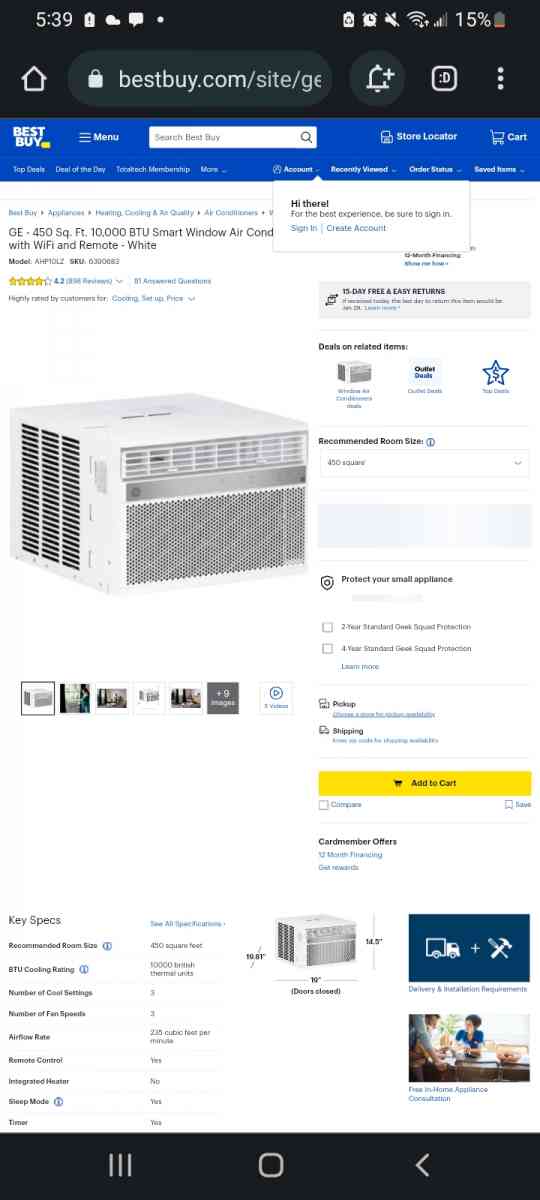 10000 BTU window ac  still in the box - Cleveland, Ohio