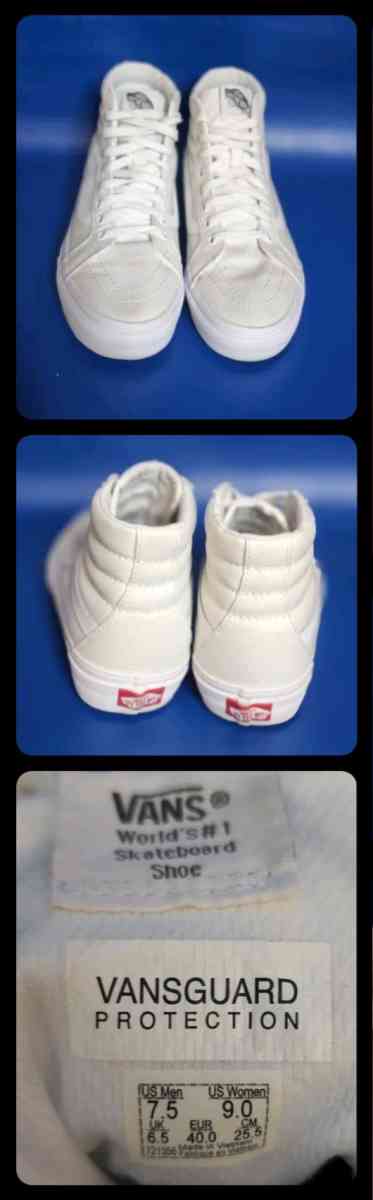 Vans Sk8Hi Sneakers True White Canvas Skateboarding HighTop - Mountain Home, Idaho - FleaMarketBay