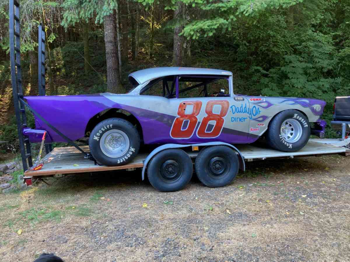 1957 Chevy Belair dirt track car - Reedsport, Oregon - FleaMarketBay
