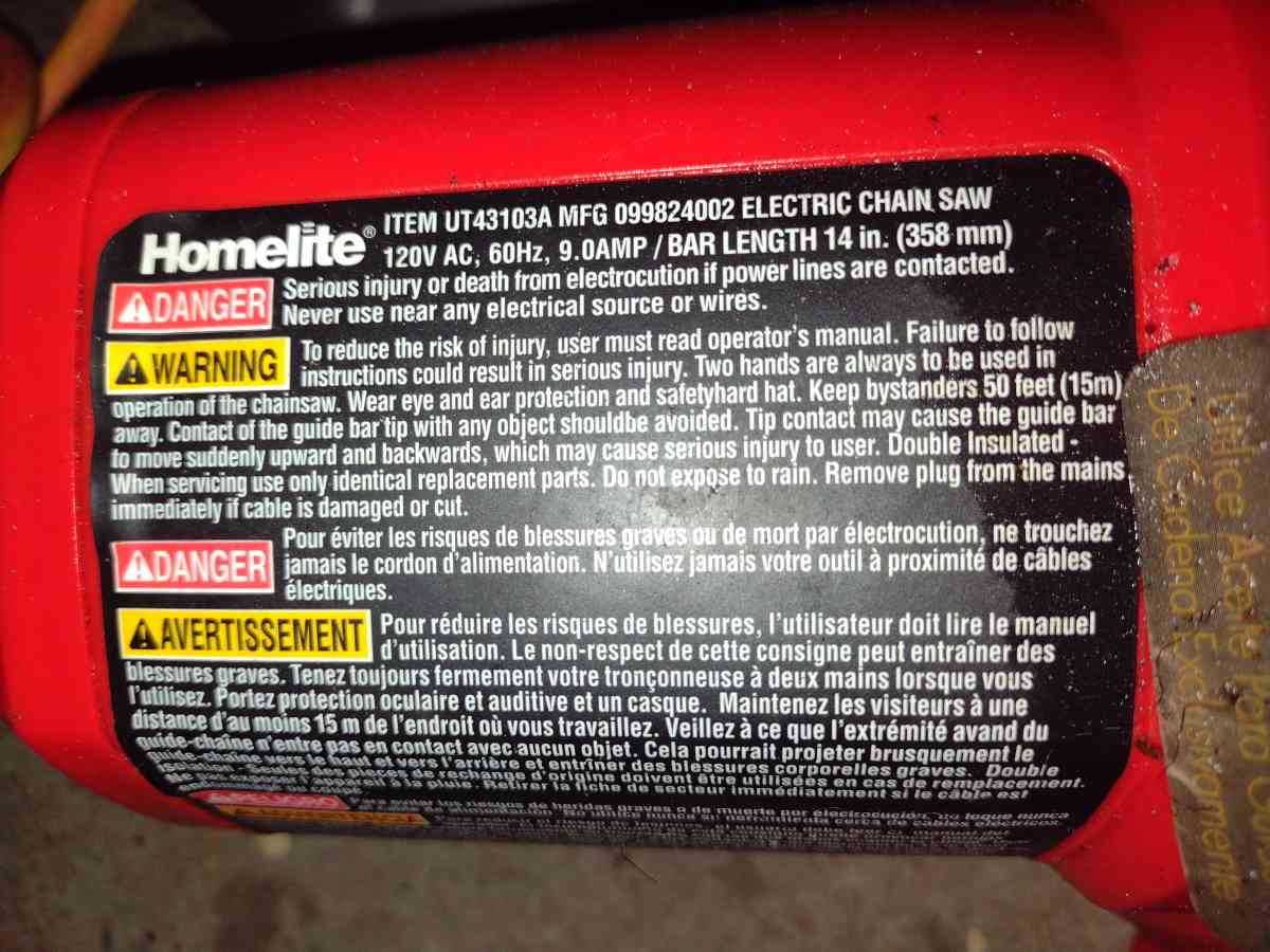 Electric Chainsaw - Mobile, Alabama - FleaMarketBay