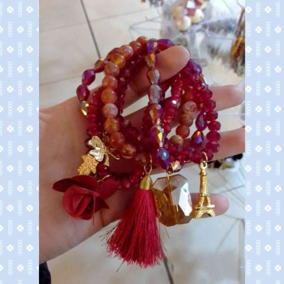 Crystal Beaded Semanario Bracelet set - Penitas, Texas