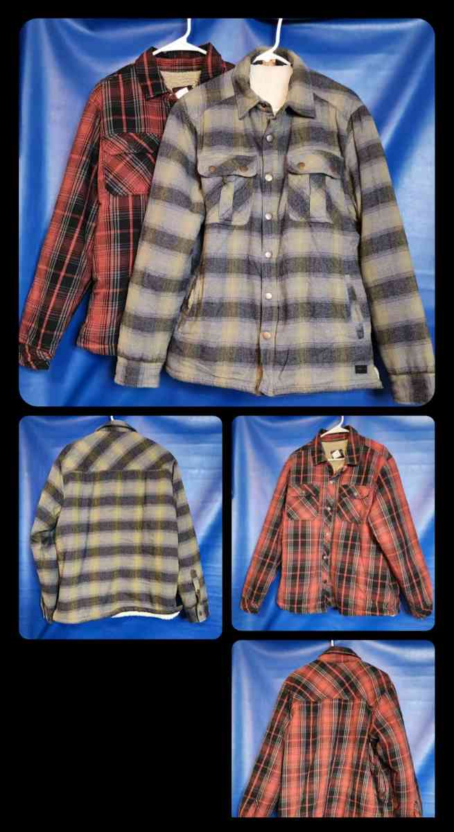 2 Mens flannels Sherpa lined
