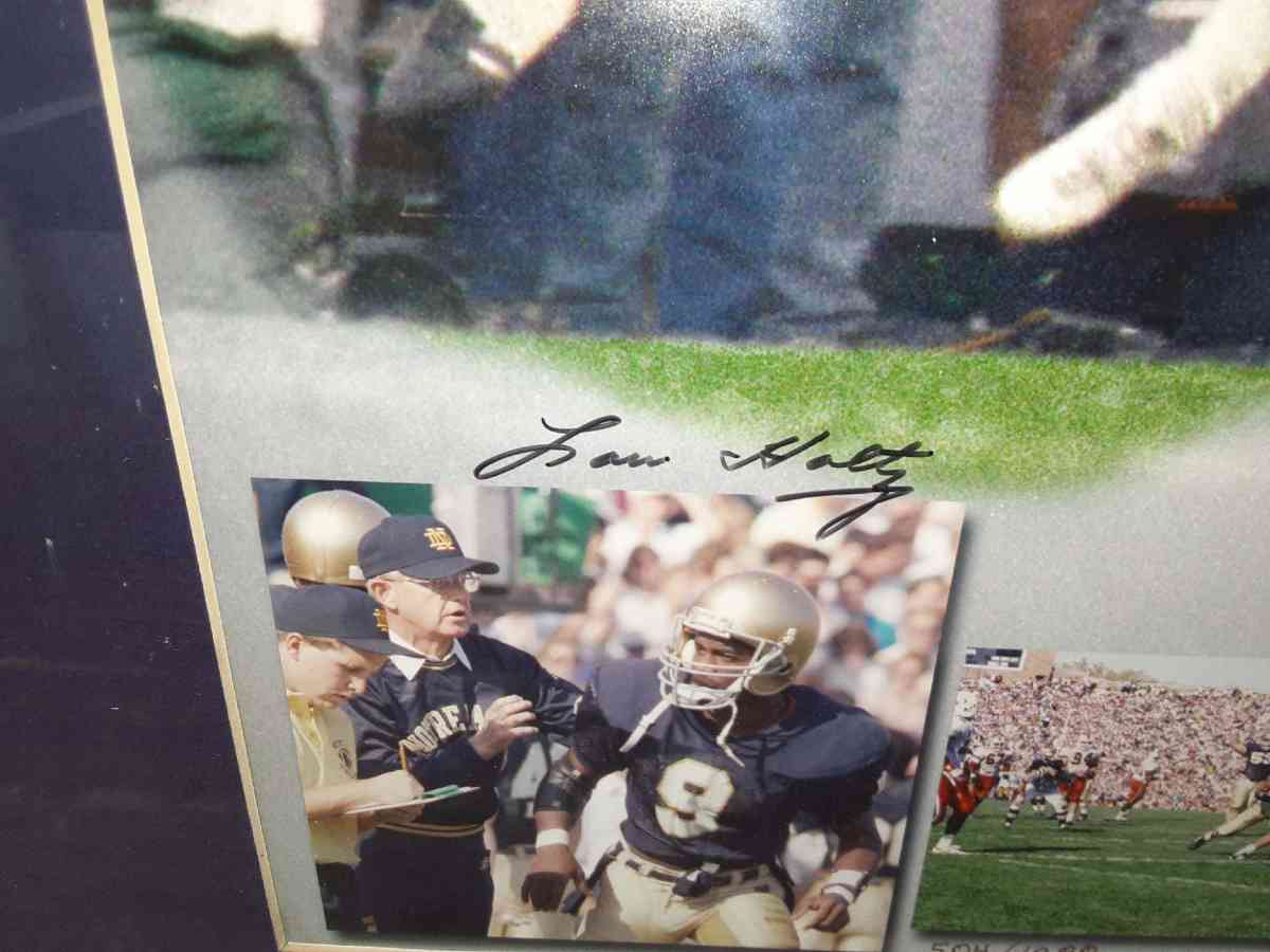 photo of 1988 Notre Dame versus Miami with autographs - Simpsonville, South Carolina - FleaMarketBay